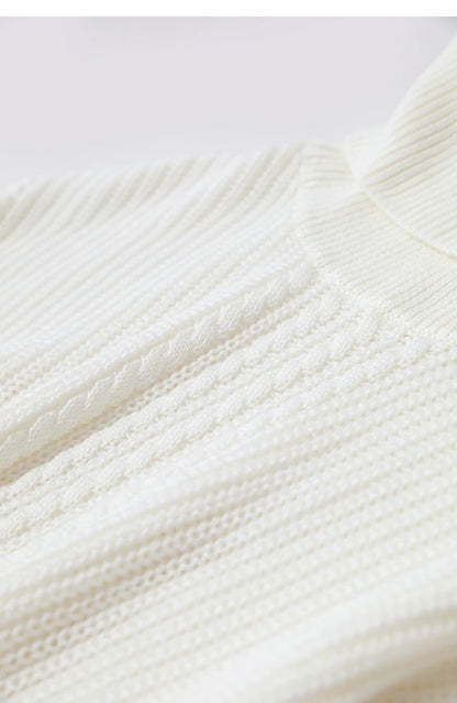 Damen-Rollkragenpullover Wolle lang locker Retro Winter