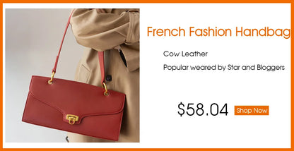 Rote Schultertasche Spaltleder In Baguette-Form | Donna-In