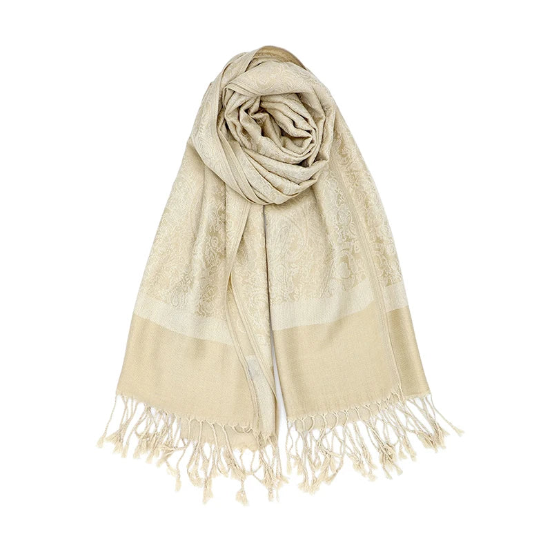 Damen Jacquard Schal ethnisch Kaschmir dick weich Halstuch Bandana Outdoor