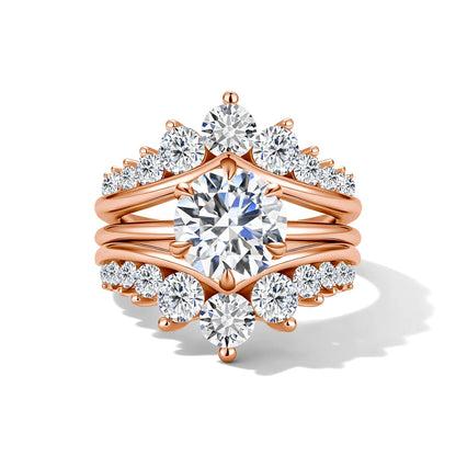Damen-Verlobungsring-Verstärker aus Sterling Silber mit Moissanit Stein für funkelnde Hochzeiten