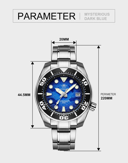 Herren-Taucheruhr mit Keramikluenette und NH35-Automatikwerk