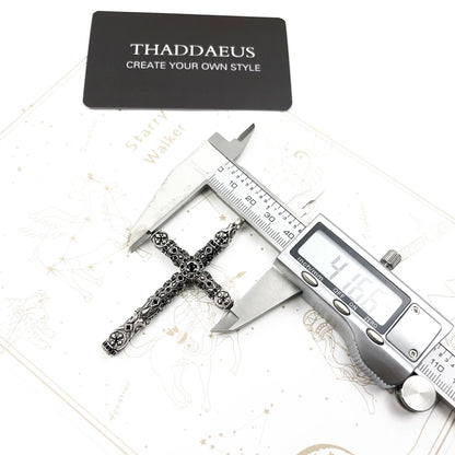 Damen-Charm-Anhänger Kreuz und Krone majestätisch aus Sterlingsilber