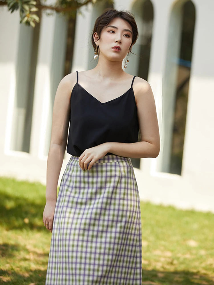 Langarm-Bluse aus 100% Baumwolle in Blau und Pink für Damen – ideal für den Herbst und den Arbeitsalltag