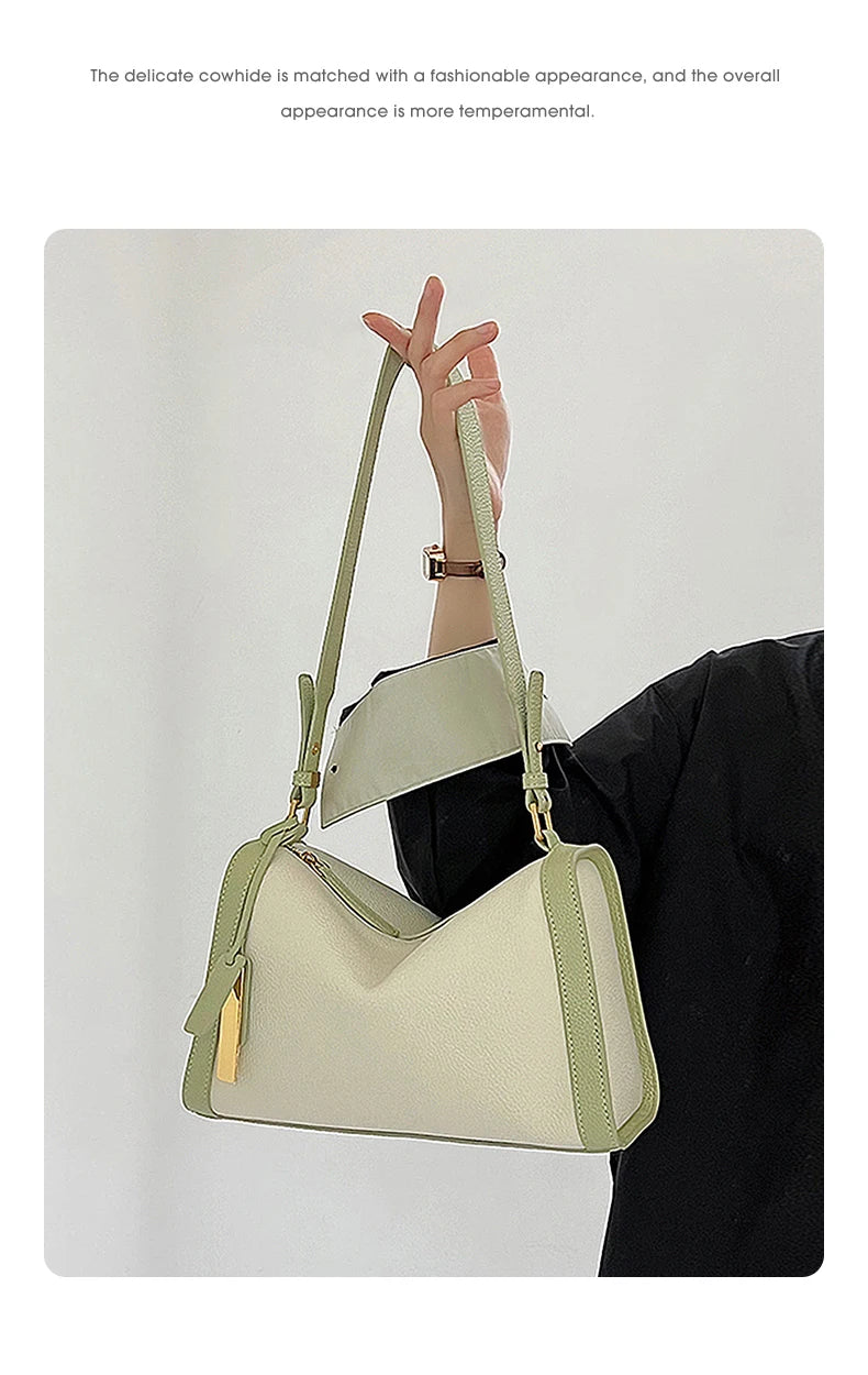 Female Shoulder Bag Aus Cowhide Leather Vintage Soft Messenger Crossbody