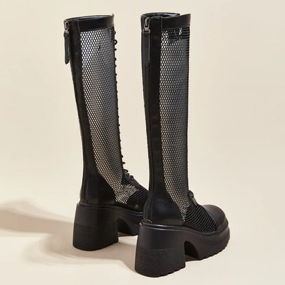 Damen Hochhackige Plattform Stiefel im Sommer im Römischen Stil