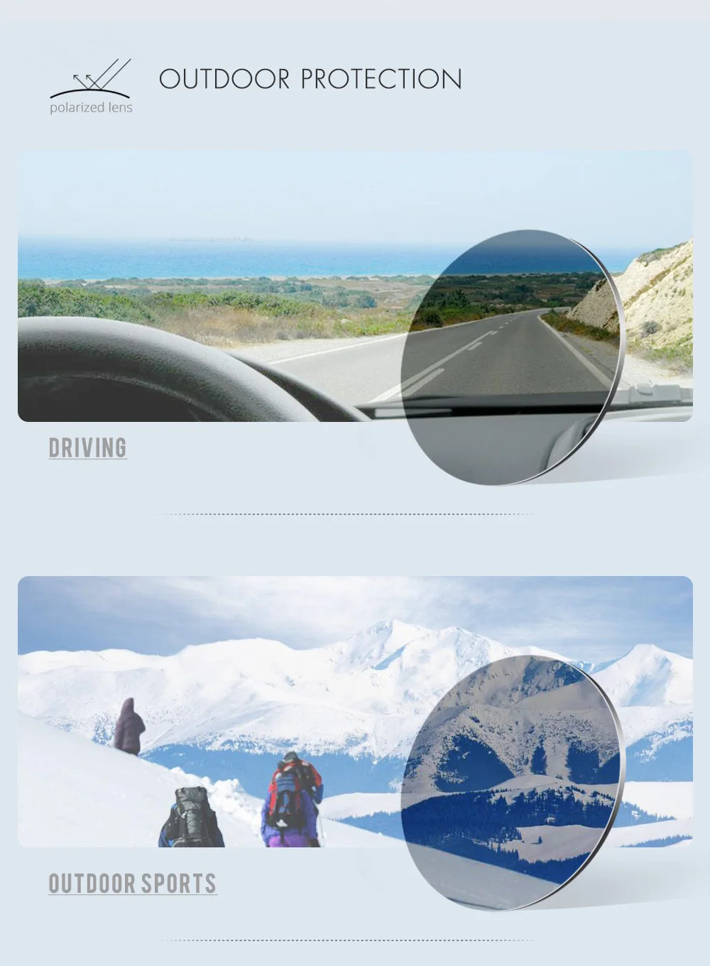 Sonnenbrille photochrom polarisiert UV400 Tag und Nacht Fahren Unisex