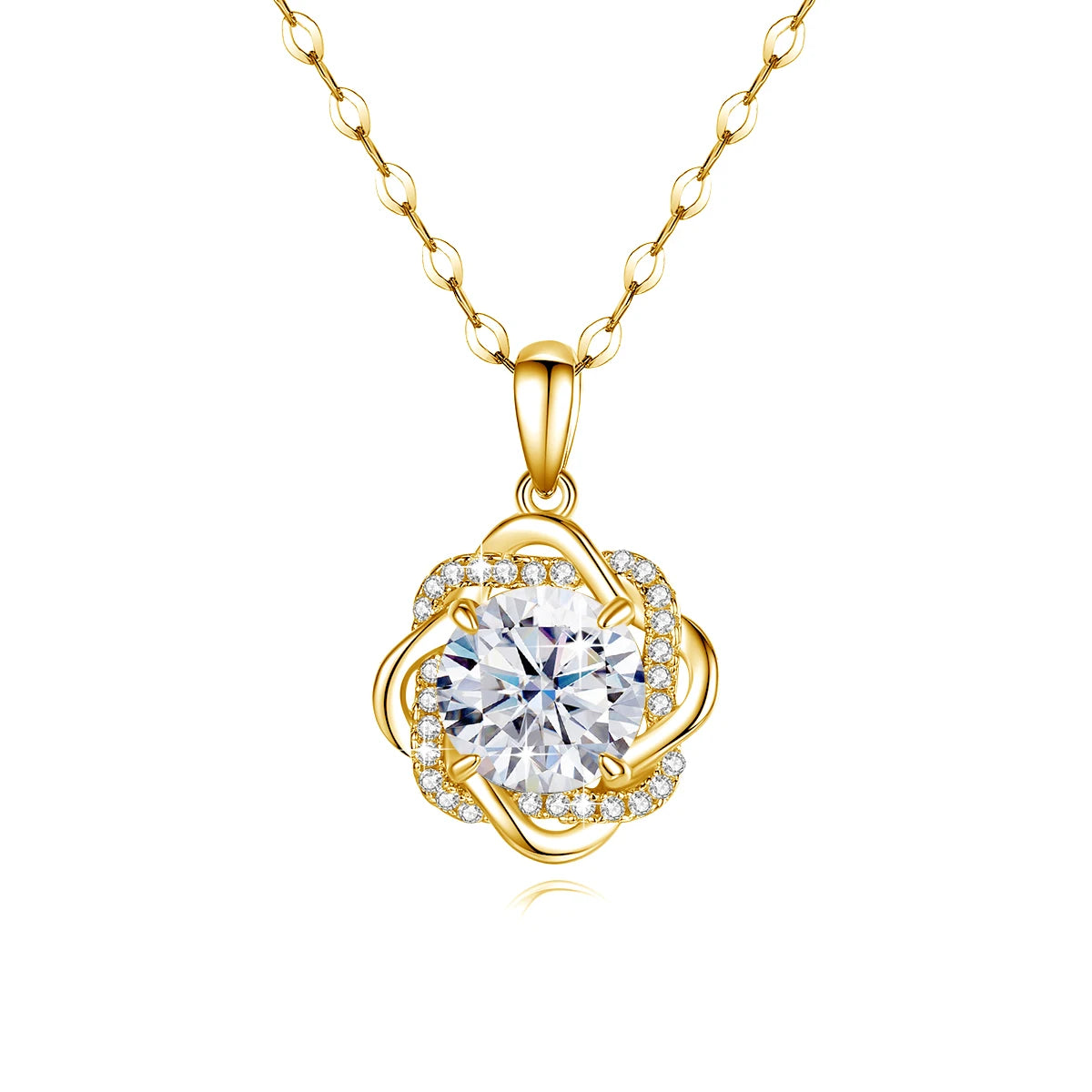 Damen-Moissanit-Ohrringe mit Zertifikat, 2 Karat Rosegold, Davidstern-Design, Luxusschmuck