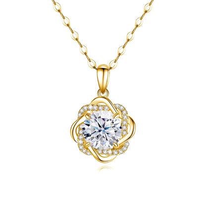 Damen-Moissanit-Ohrringe mit Zertifikat, 2 Karat Rosegold, Davidstern-Design, Luxusschmuck