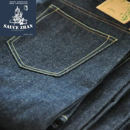 Herren Raw Denim Jeans mit Slub Yarn im Slim Fit Stil