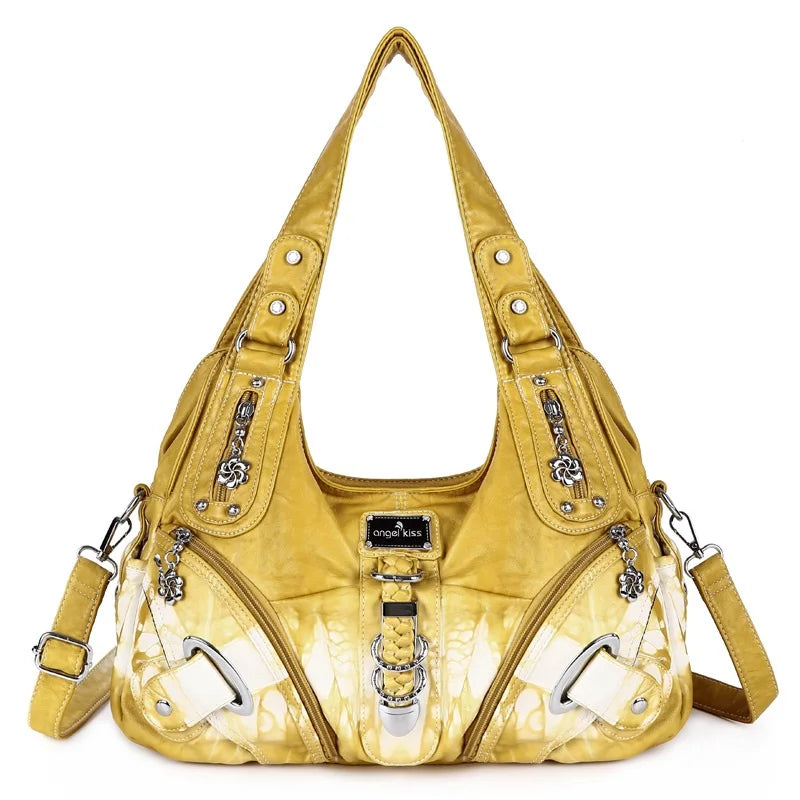 Damen-Handtasche Tie-Dye Muster und weiches Obermaterial Alltagsbegleiter für Alltag und Freizeit