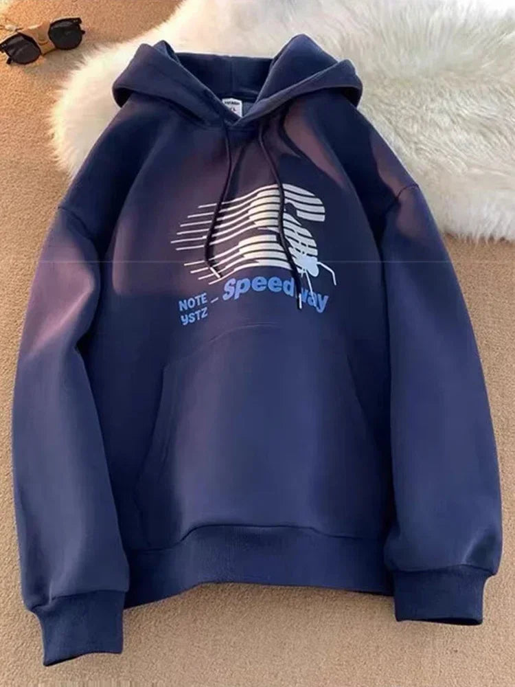 Winter Brief Grafik Gedruckt Pullover Hoodies Für Männer 2025, Neue Hip Hop Mode Mit Kapuze Sweatshirts High Street Fleece Y2K Hoody