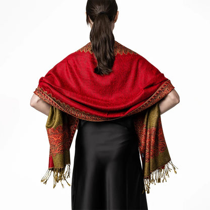 Damen Winterschal Kaschmir Plaid warm Pashmina Bandana Quaste Qualität