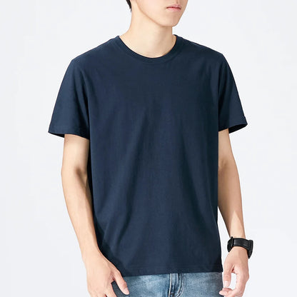 Herren Baumwolle T Shirt Leichter Oversize Schnitt Casual Sommer