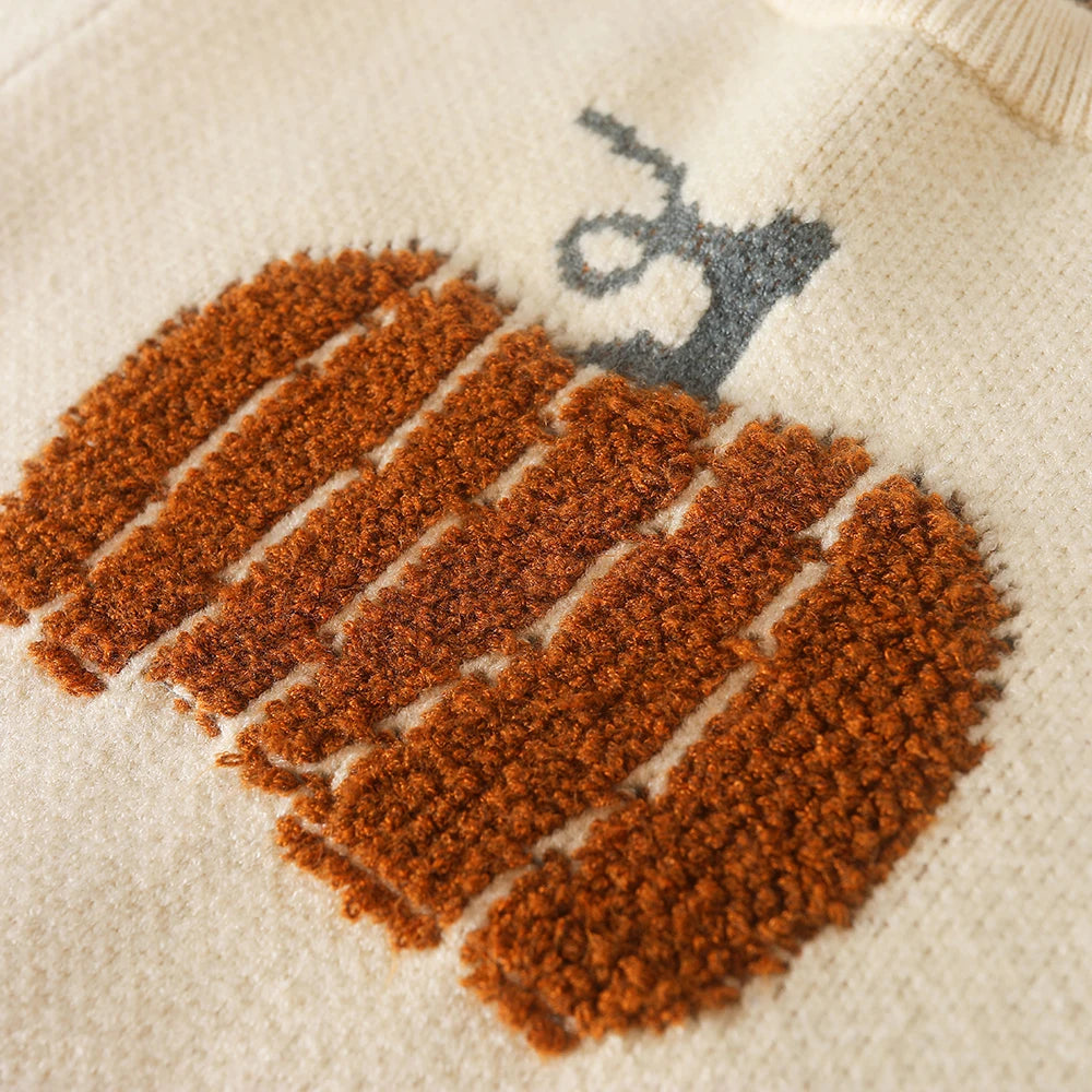 Baby Mädchen Pullover Herbst lange Ärmel Strickwaren Kinder Kürbis Kleidung Mädchen Halloween Outfit