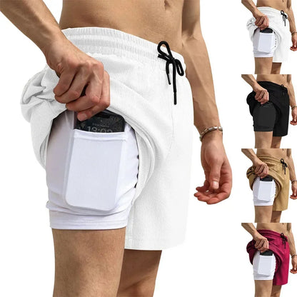Leichte Herren-Sportshorts aus Eisseide – lockere, knielange Sommerhose in Schwarz