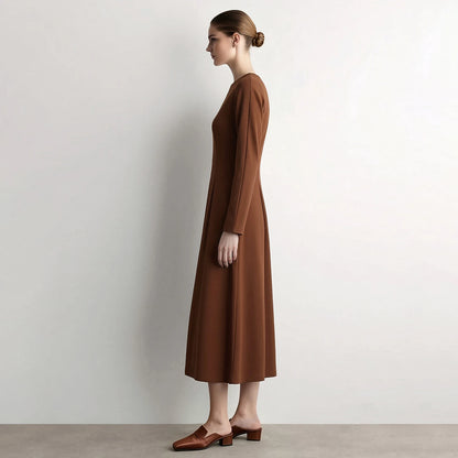 Elegantes Tailliertes Kleid Mit Stretch Für Bürodamen