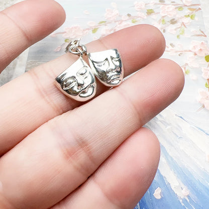 Damen-Charm-Anhänger Theatermasken Vintage II aus Sterlingsilber