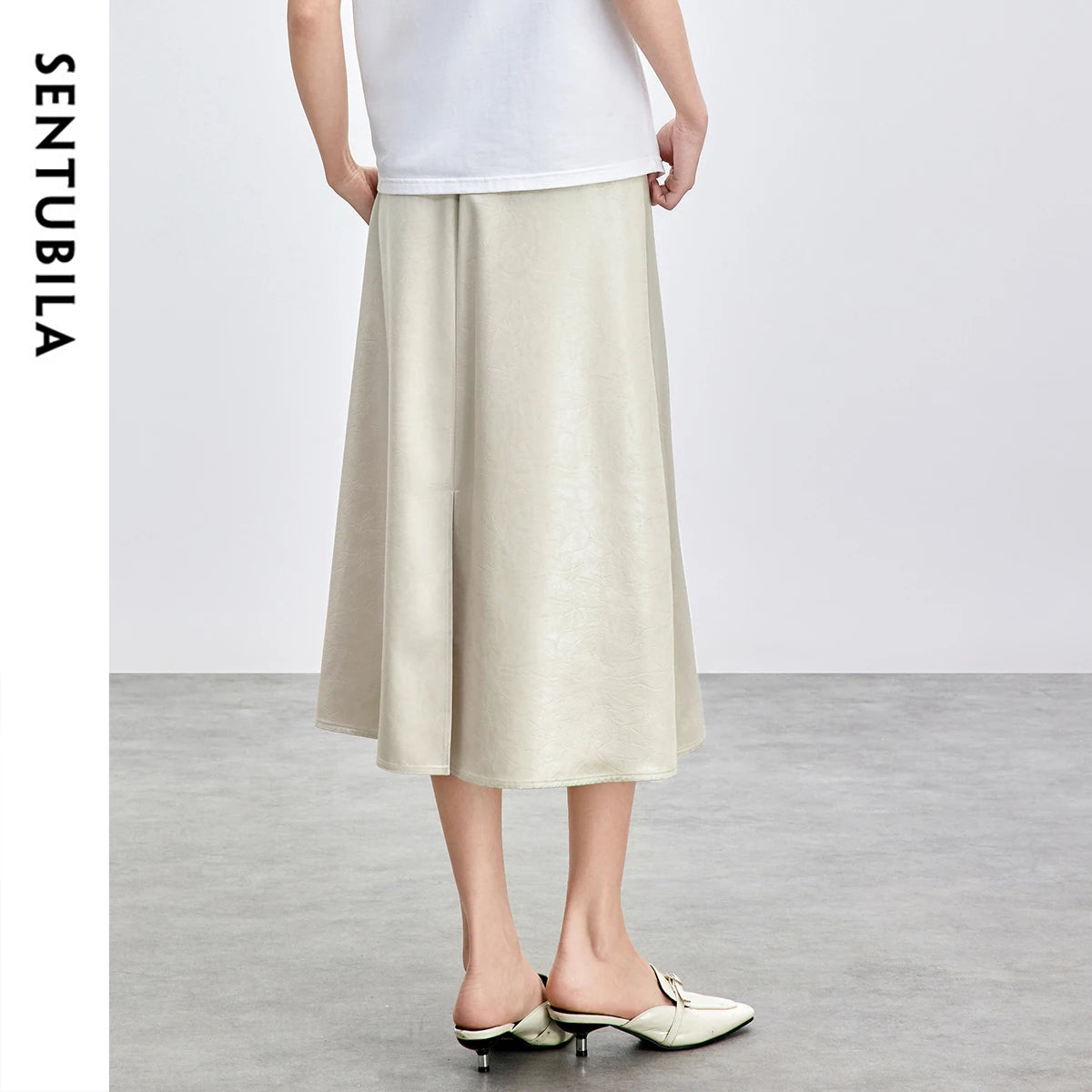 Damen A-Linie Rock mit elastischer Taille für Büro und Business-Tragen