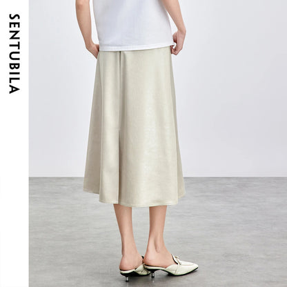 Damen A-Linie Rock mit elastischer Taille für Büro und Business-Tragen