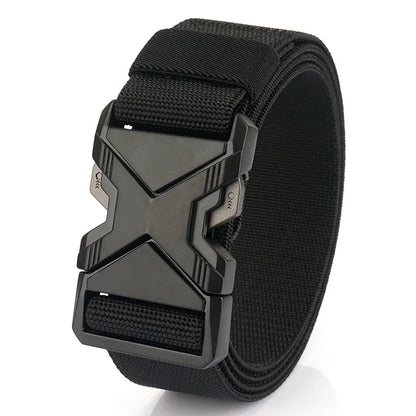 Herren-Taktischer Gürtel aus Nylon mit Elastischem Band und Schnellverschluss 3,8 cm Breite