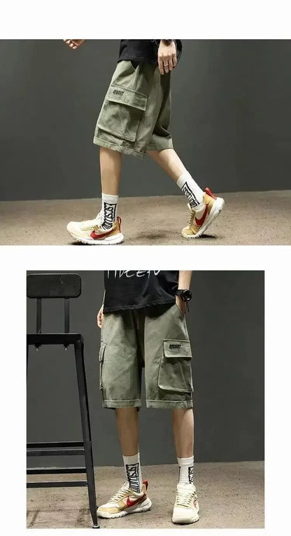 Locker sitzende Jogging-Shorts mit mehreren Taschen und doppelter Schicht für Sport und Freizeit im Freien