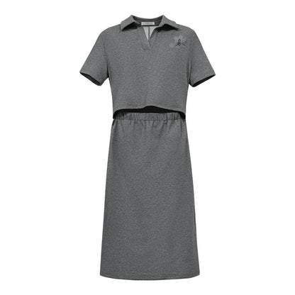 Business Elegant Kleid Für Damen Mit Elastischer Taille Und Kragen