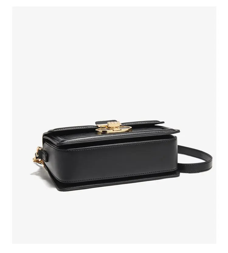 Damen Top-handle Tasche aus Split Leder mit Diamant-Gitter