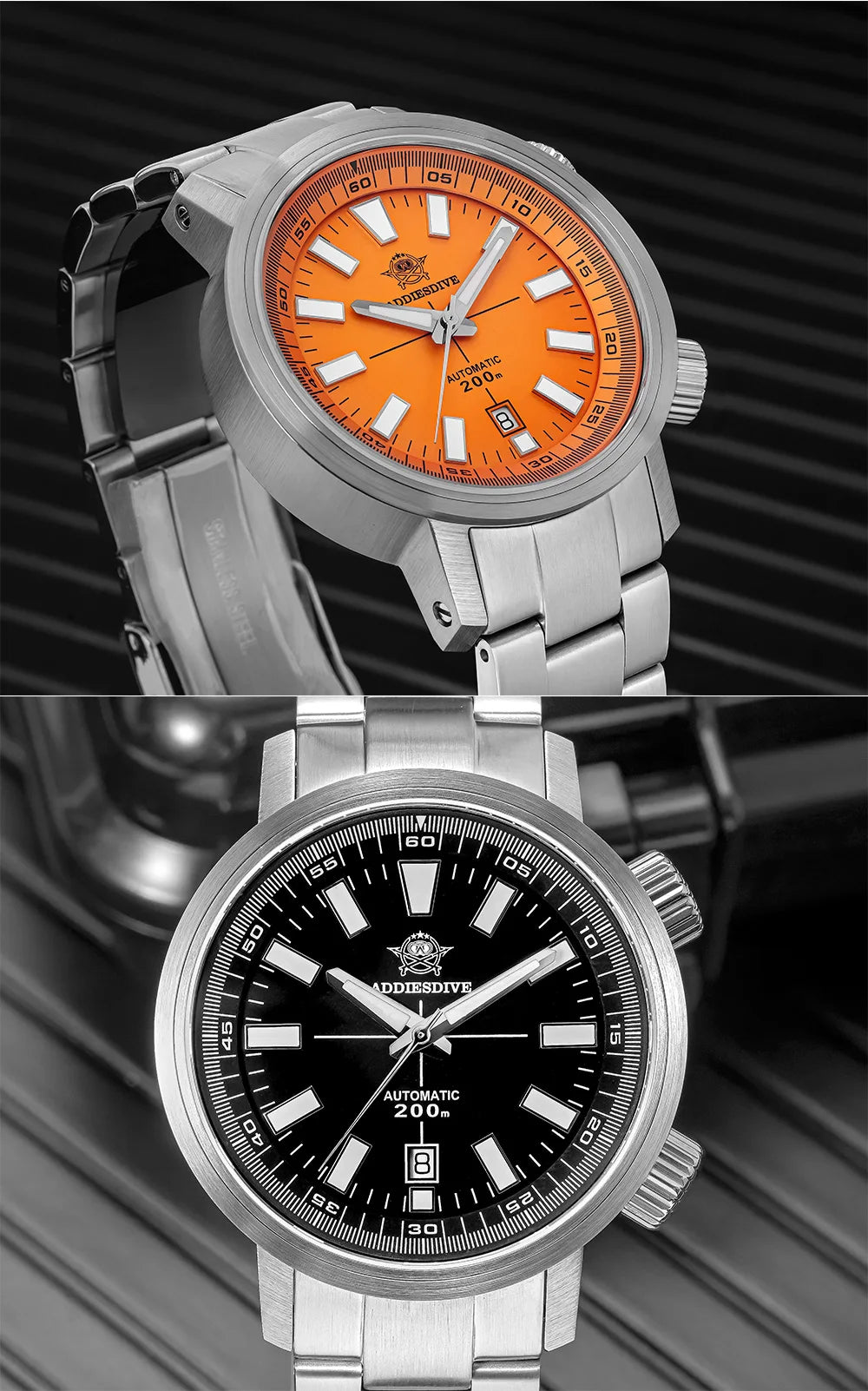 ADDIESDIVE Watch For Men Sapphire Crystal BGW9 Super Luminous AD2093 Japanese 8215 200M Waterproof Automatic Mechanical Watches