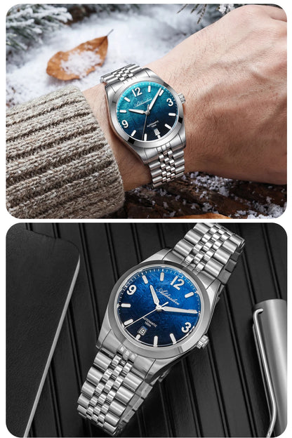 Herren-Automatikuhr mit Jubilee-Armband und Saphirglas