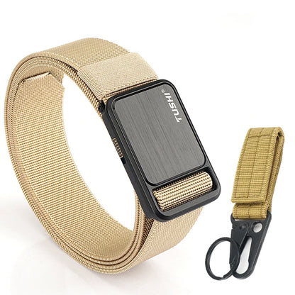 Herren-Gürtel Elastisch 35 mm Breite Mit Steck-Schnalle Für Outdoor-Aktivitäten Camping