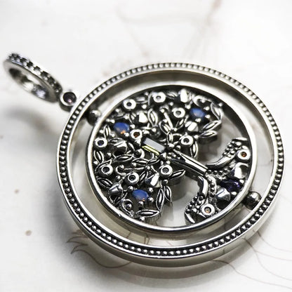 Damen-Charm-Anhänger Amulett magisch Natur Glück aus Sterlingsilber