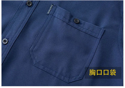 Kurzärmeliges Herren-Poloshirt aus Eisseide – bügelfreies, lässiges Strandoberteil für Herren mittleren Alters