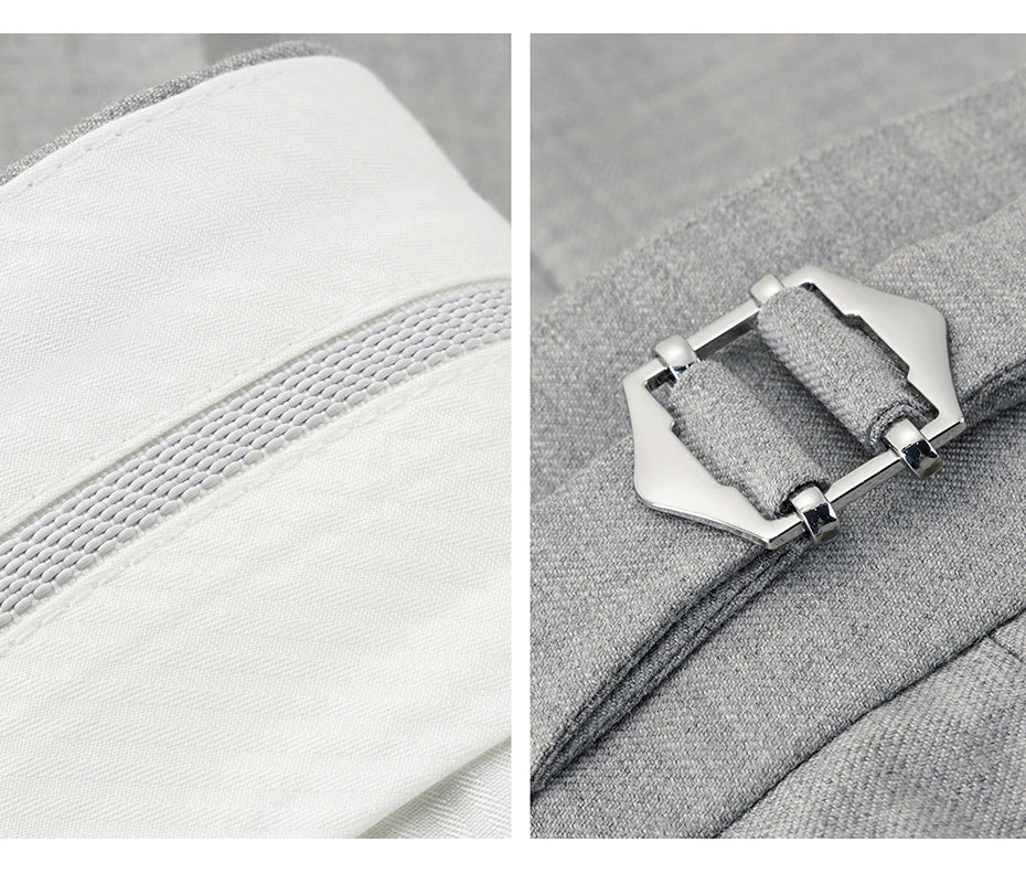 Eleganter Herrenanzug aus 60% Wolle in Hellgrau – Slim Fit Blazer und Hose für Hochzeiten und festliche Anlässe