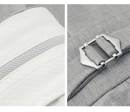 Eleganter Herrenanzug aus 60% Wolle in Hellgrau – Slim Fit Blazer und Hose für Hochzeiten und festliche Anlässe