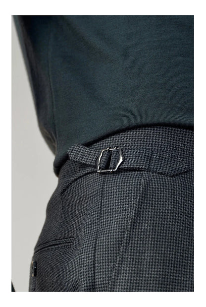 50 % Wolle Herrenanzüge Hosen klein grau kariert Korea Casual Style Frühling Hochzeit Bräutigam tragen Mode Gentleman täglich Luxus Hosen