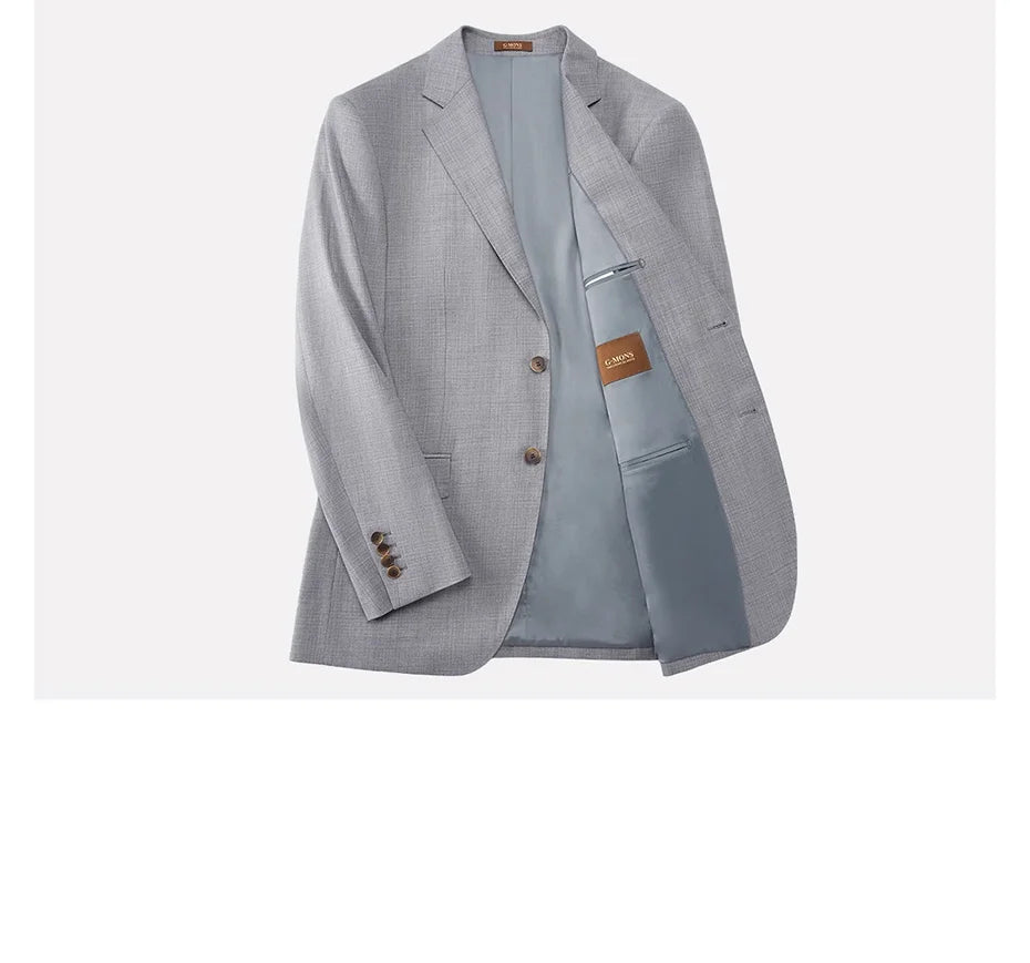 Herren-Sommerhose aus 100% Baumwolle – Dünne, knöchellange Anzughose in Slim-Fit für smarte Casual-Looks in Khaki, Grau oder Schwarz