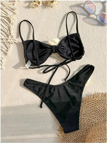 Dreiteiliges Damen-Bikini-Set im brasilianischen Stil – ideal für Strand und Pool