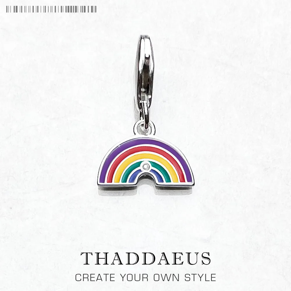 Damen-Charm-Anhänger Regenbogen Stolz II aus Sterlingsilber