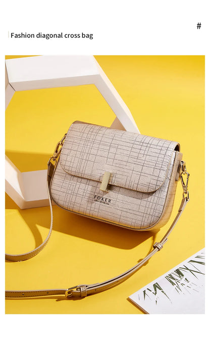 Damen-Schultertasche aus Spaltleder im Mode-Luxus-Designs für Alltag und Freizeit