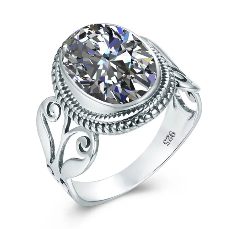 Damen-Ring Aus Sterling Silber Mit Ovaler Rainbow Fire Mystic Topaz Stein 10x16mm Goldtone Schmuck