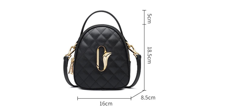 Damen Umhängetasche aus Leder kleine Mini Crossbody-Tasche