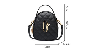 Damen Umhängetasche aus Leder kleine Mini Crossbody-Tasche