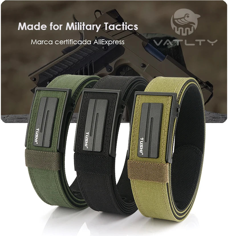 VATLY Dicker Tactical Gürtel Herren Nylon Militär Pistolen-Gürtel Arbeit