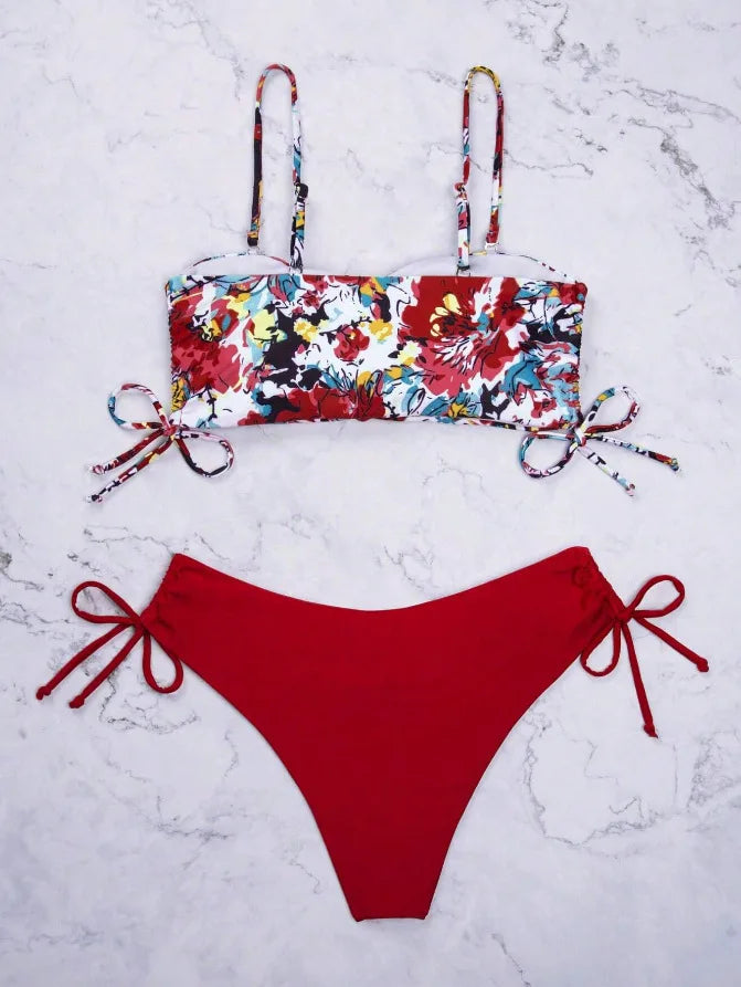 Weißer Bikini-Set für Damen – Sexy Badeanzug im brasilianischen Stil für Strand und Pool