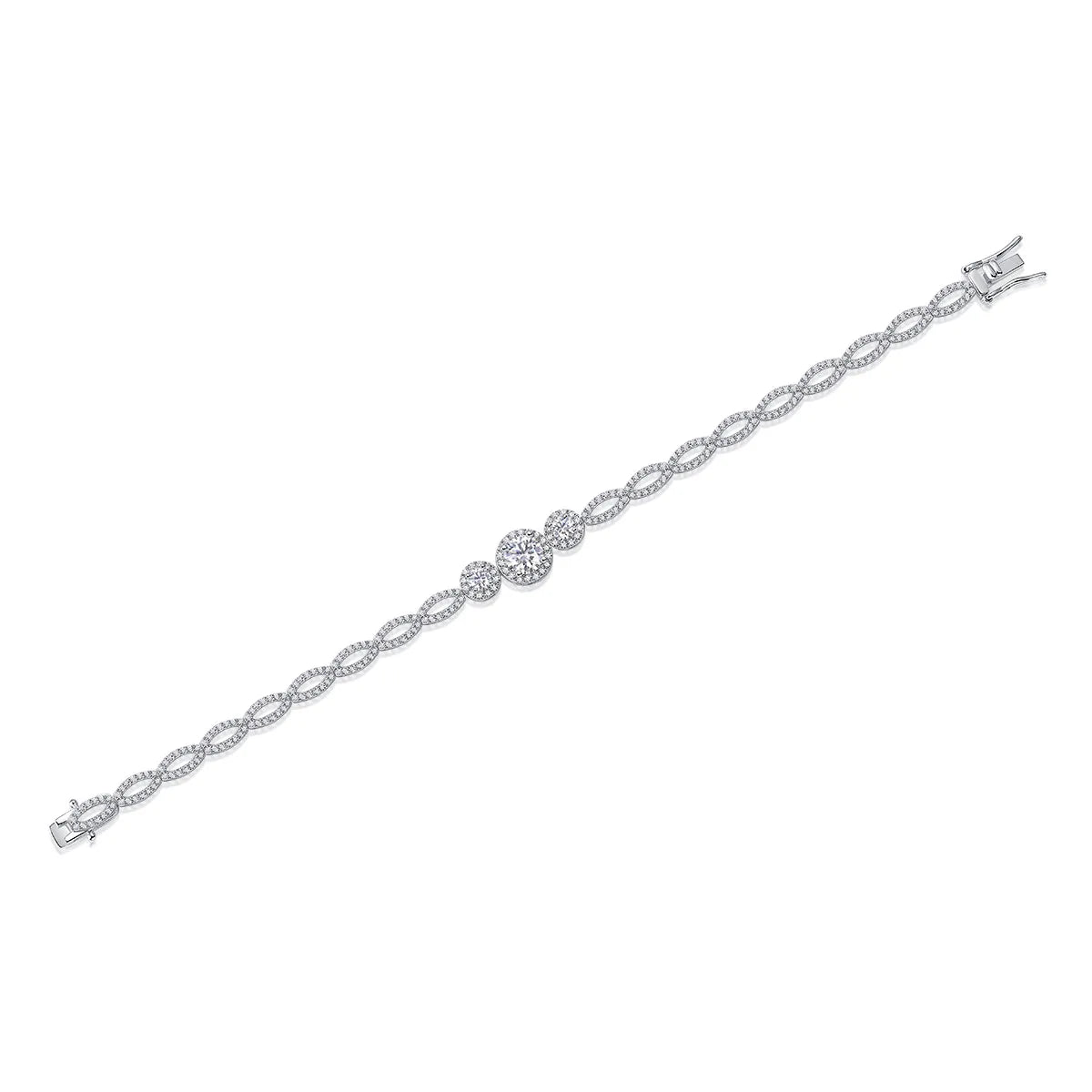 Damen-Armband mit großem Moissanit-Stein