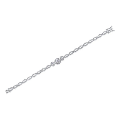 Damen-Armband mit großem Moissanit-Stein