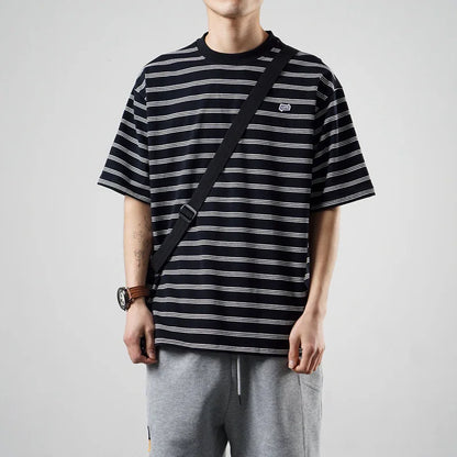 Herren T-Shirt aus Bambus-Mesh und Eisseide mit Rundhalsausschnitt – Kurzarm-Sommeroberteil