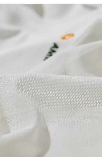 Damen T-Shirt im Casual-Stil mit gesticktem Rundhals und kurzen Ärmeln