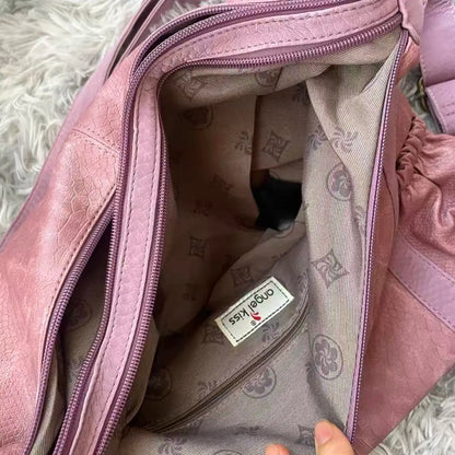 Damen-Schultertasche aus PU Vintage-Look mit Mehrfachfächern und Großem Hauptfach für Alltagsbedarf