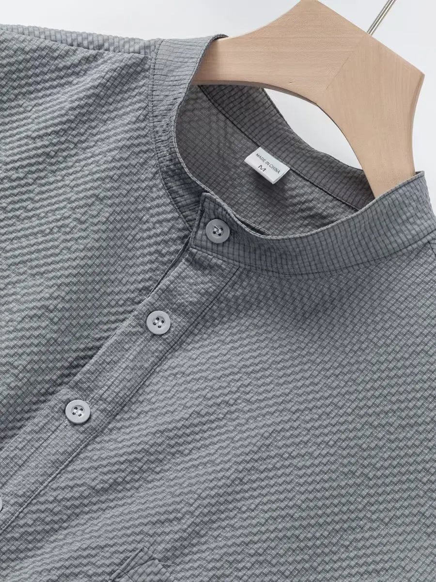 Langarm-Poloshirt für Herren mit Reverskragen – dünnes, vielseitiges Oberteil für Business und Freizeit in Uni-Farben, ideal für den Frühling und Herbst